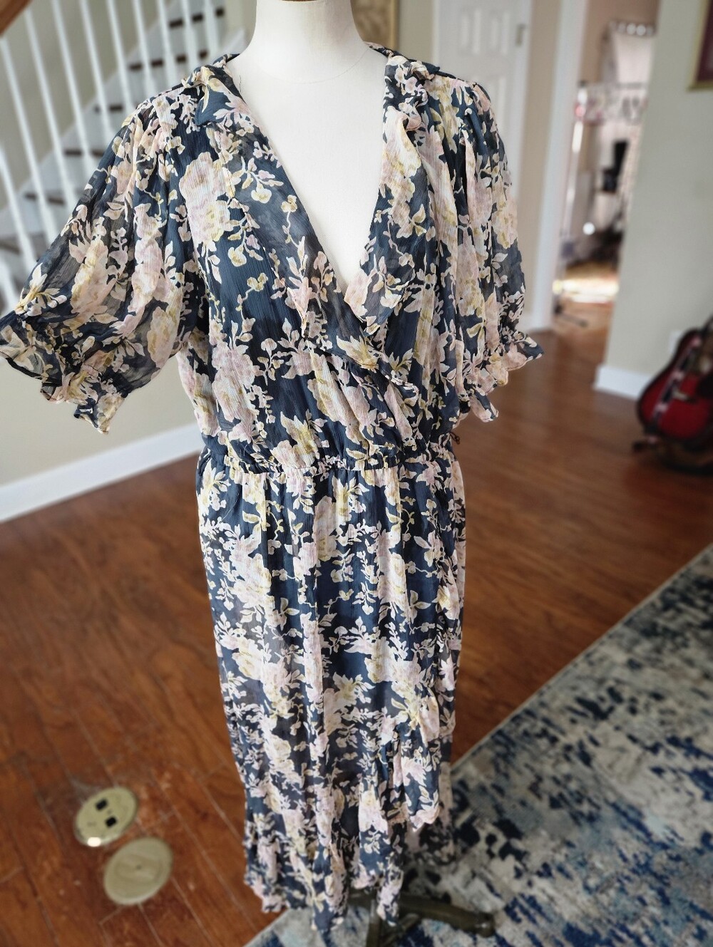 LC Lauren Conrad Floral Ruffle Dress XXL